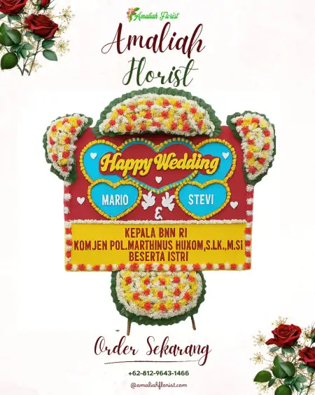 Papan Bunga Pernikahan Bonjor